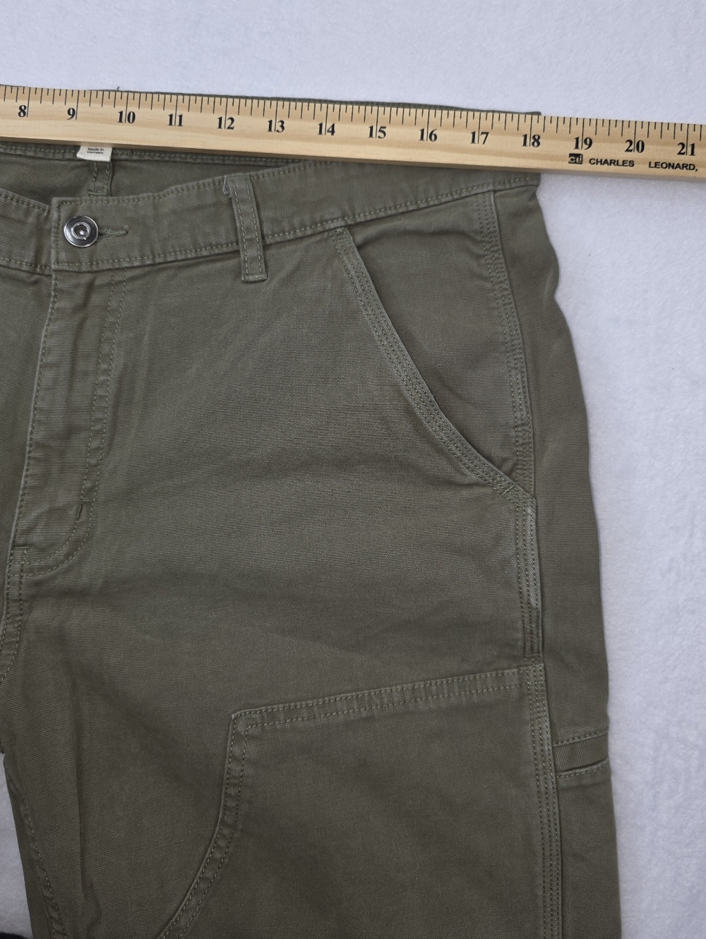 Goodthreads Men's Olive Green Utility Pants Size 36x28 Slim Stretch CS-3672 - Picture 5 of 12